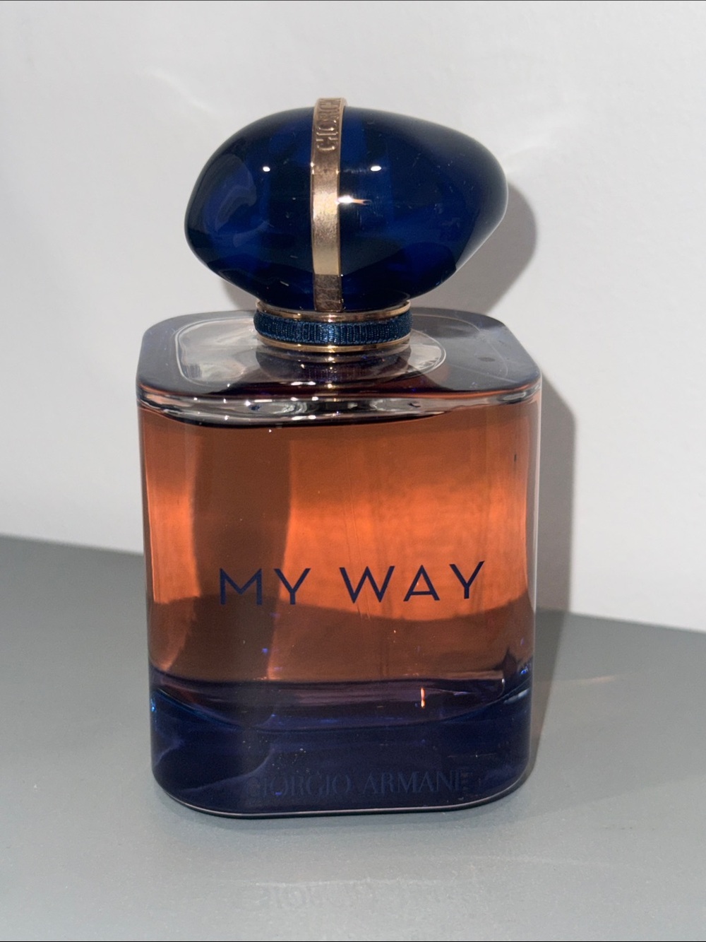 Giorgio Armani My Way Perfume Bottle — Navy & Amber